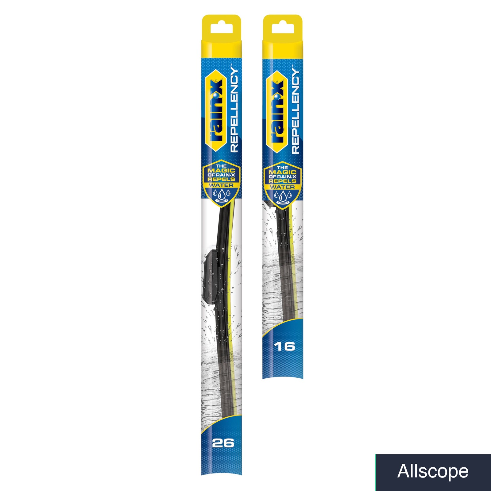 Wiper Blade Set 26 inch and 16 inch Water Repellent All Weather Windshield