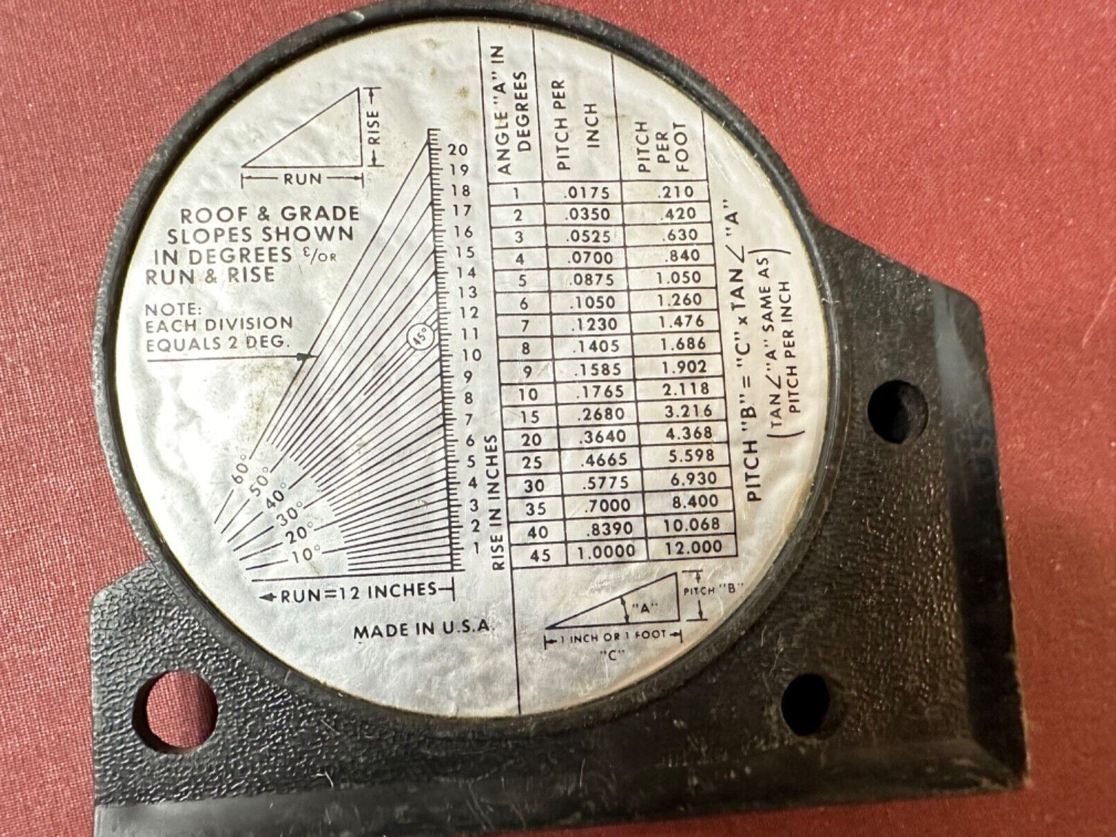 Dasco Pro Angle Finder Plus Level 3″ Dial