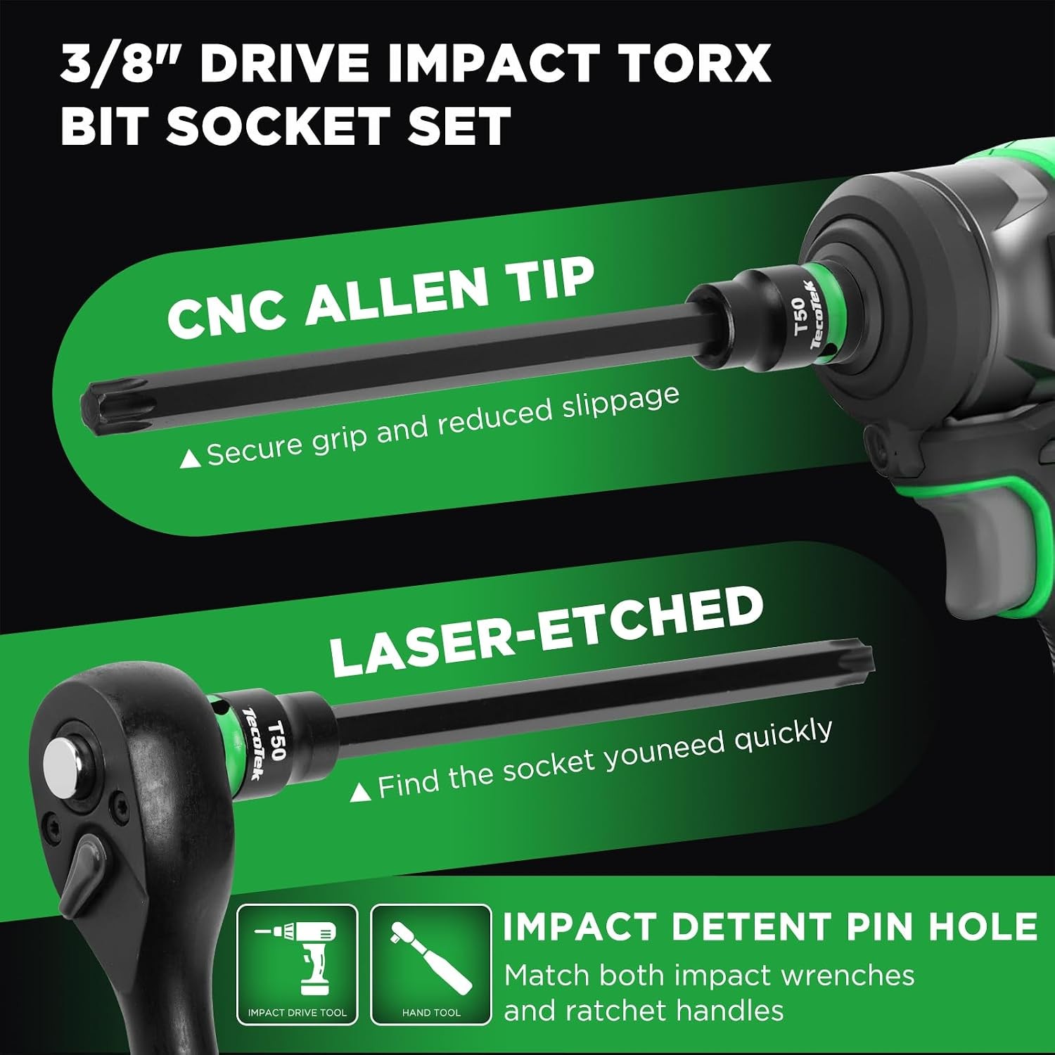 8 Drive Impact Torx Bit Socket Set Extra Long Torx S2 Alloy Steel Torx Bit