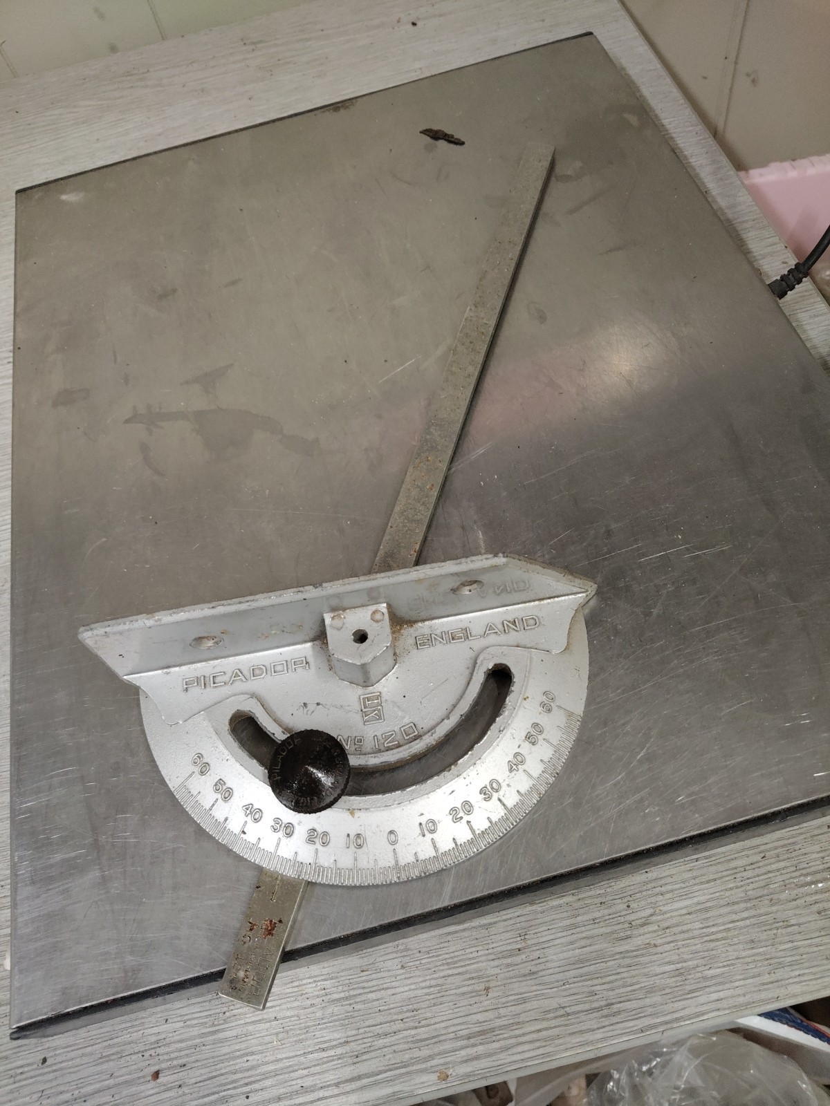 Vintage Picador England No. 120 Square Head Combination Gauge Workshop Tool