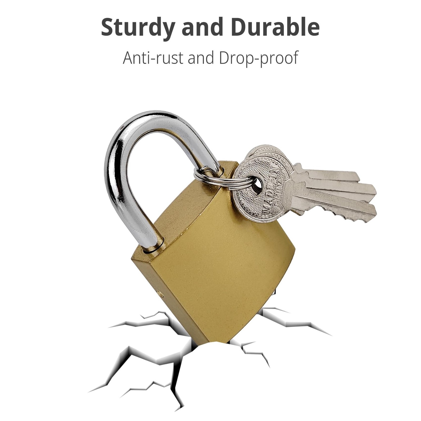 1 Pcs Small Keyed Padlocks, 1.25 Inch (32 mm) Locker Lock 1.25Inch, Yellow