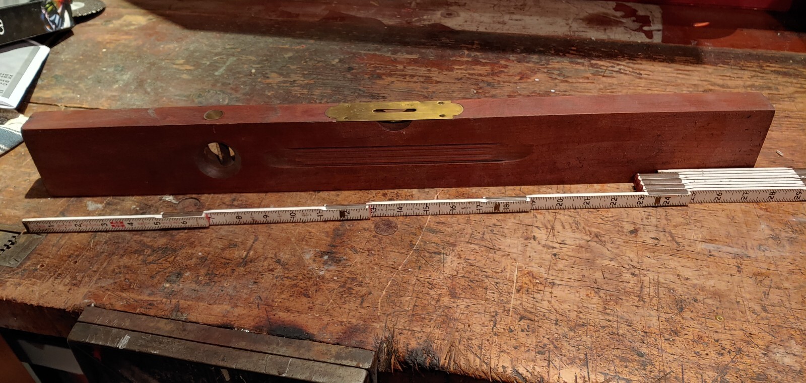Vintage Wood Level Zenith Marshall-Wells 28″ Nice Condition Pat. 1912