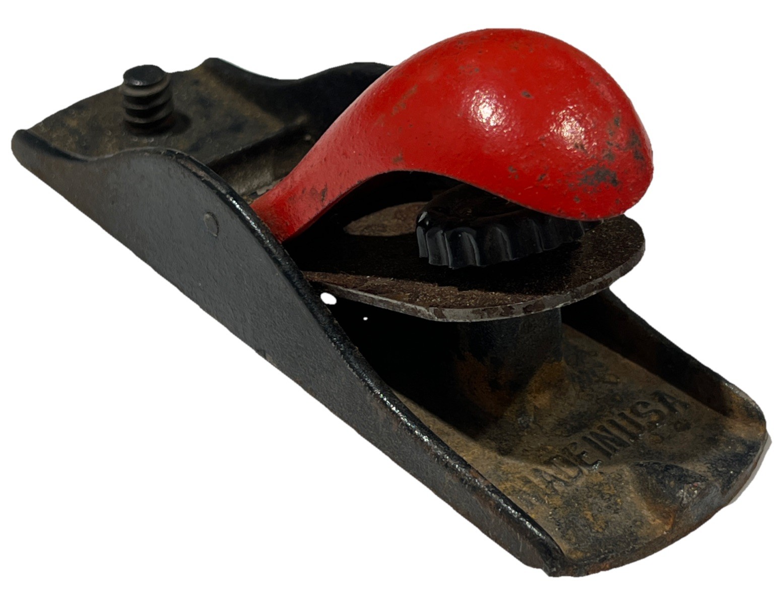 Vintage Stanley G12-247 Low Angle Block Plane Tool Woodworking Red Blue England