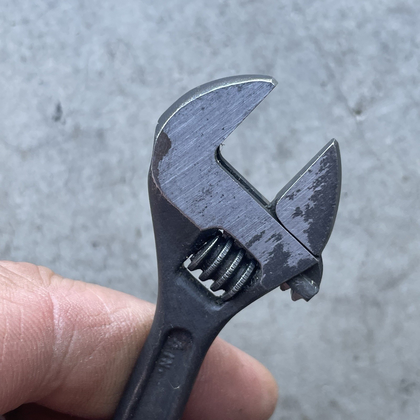 Vintage 4” Adjustable Wrench P & C Tools Black Oxide USA Nice!