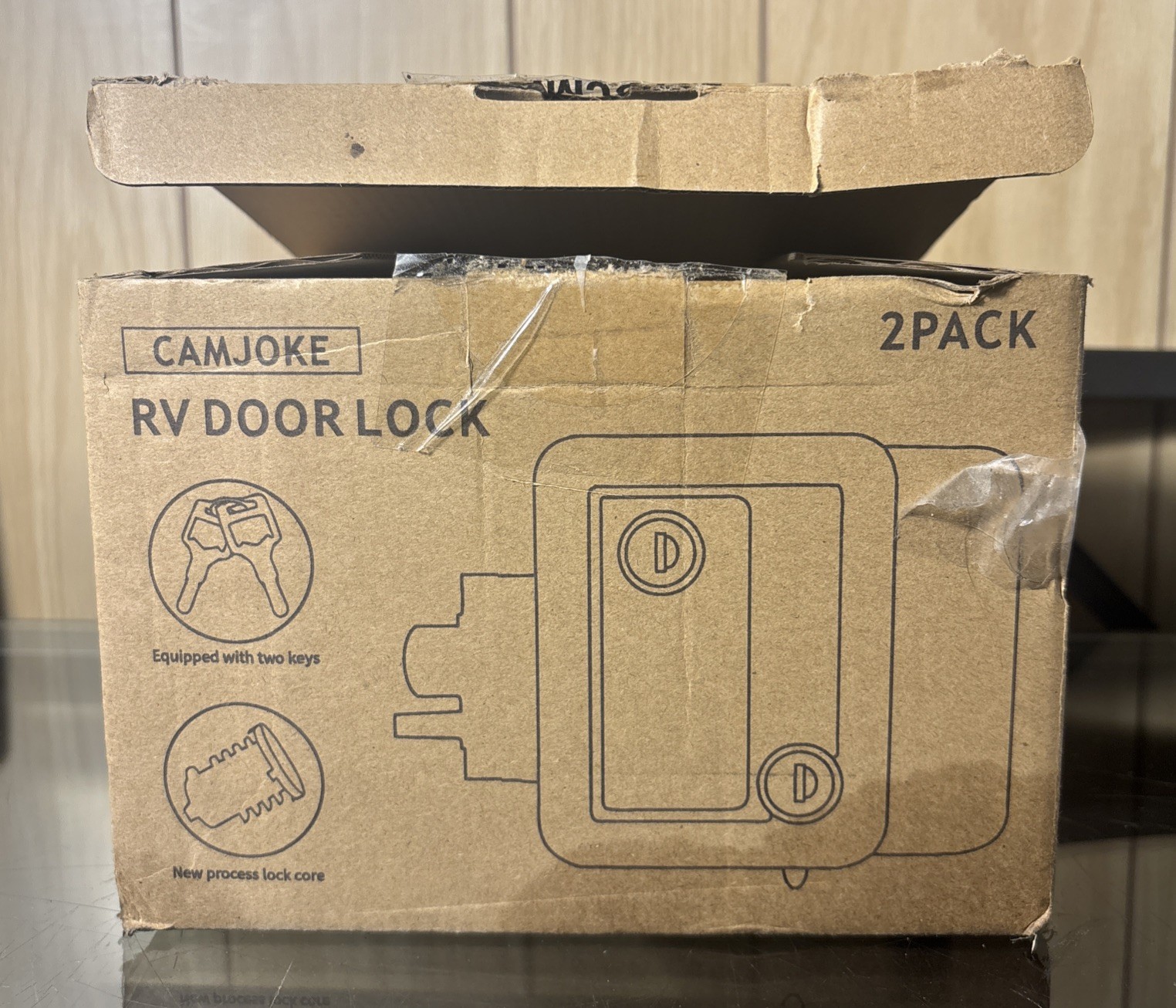 2 RV Door Lock for Travel Trailers with Paddle Deadbolt, Camper Read Description