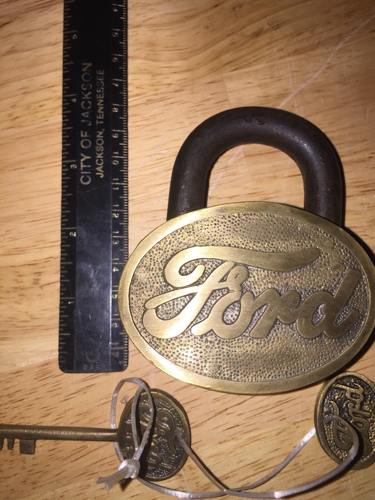 Ford Lock Keys Padlock Key BRASS Set Auto Car Truck Motorcycle Hotrod F150 GIFT