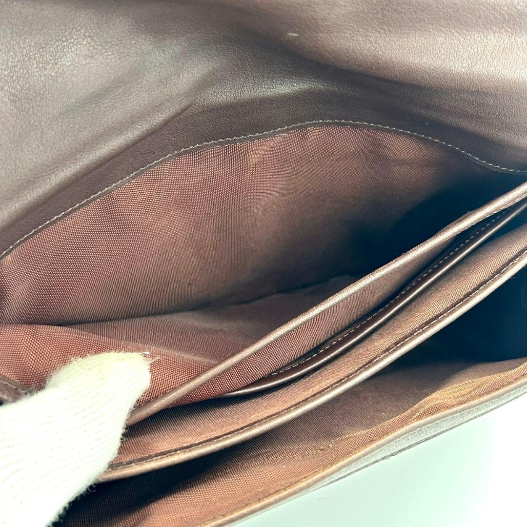 COACH Vintage Clutch Bag F10 9842 Dark Brown Leather Used