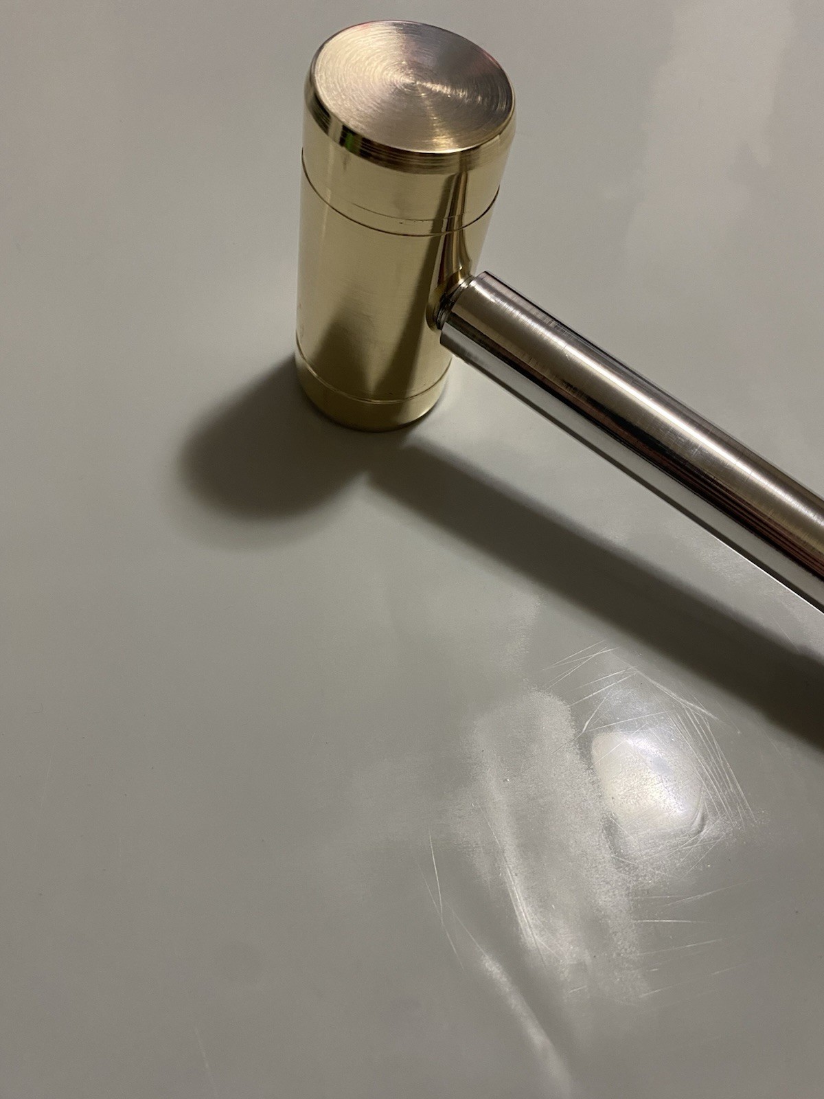 Brass Hammer Set 2lb & 8 Oz Brass Hammer Set Non Spark, Durable Knurled Handle