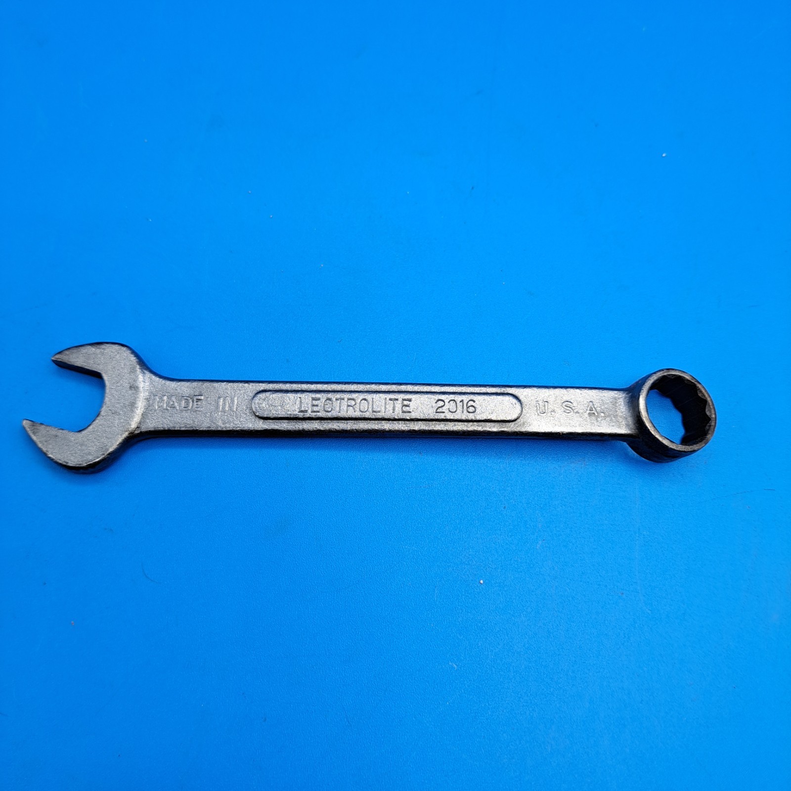Vintage Lectrolite Tru-Fit 5/8″ Combination Wrench No. 2016, .05 Chr/.05 Van USA