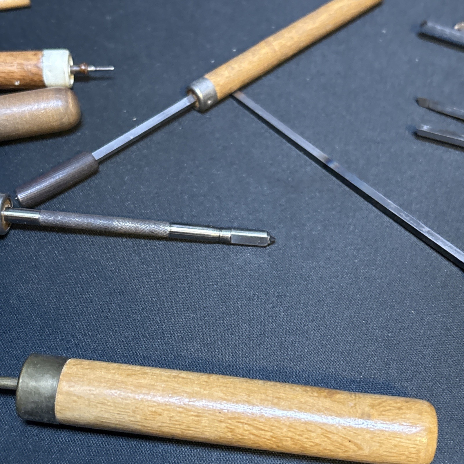 E.C. MULLER, ETC Antique Engraving Tools Lot 17 Watch Repair Leather Gunsmithing