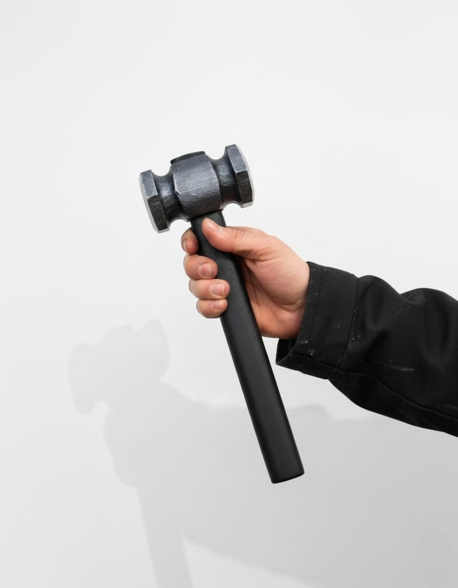 Blacksmith’s Hand Forged Sledge Rounding Hammer 2.5 lbs with black wood handle