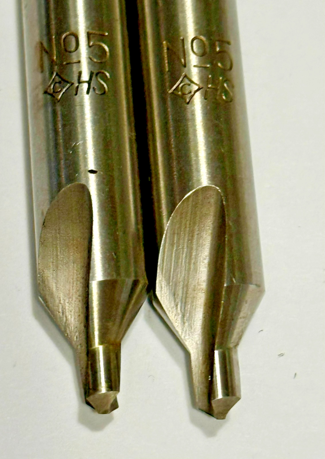 Vintage Cleveland Twist Drill Co No 5 HSS Center Drill Diamond Logo USA – Qty. 2