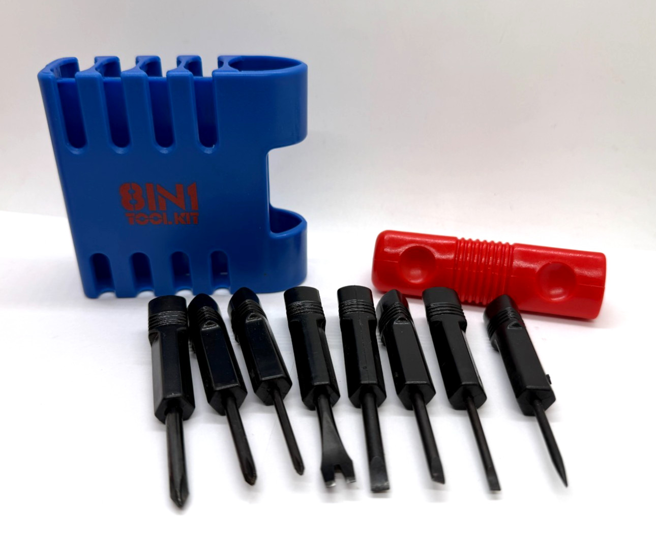 Vintage Avon 8 In 1 Tool Kit Complete Screwdriver Set w/ Box Taiwan NOS