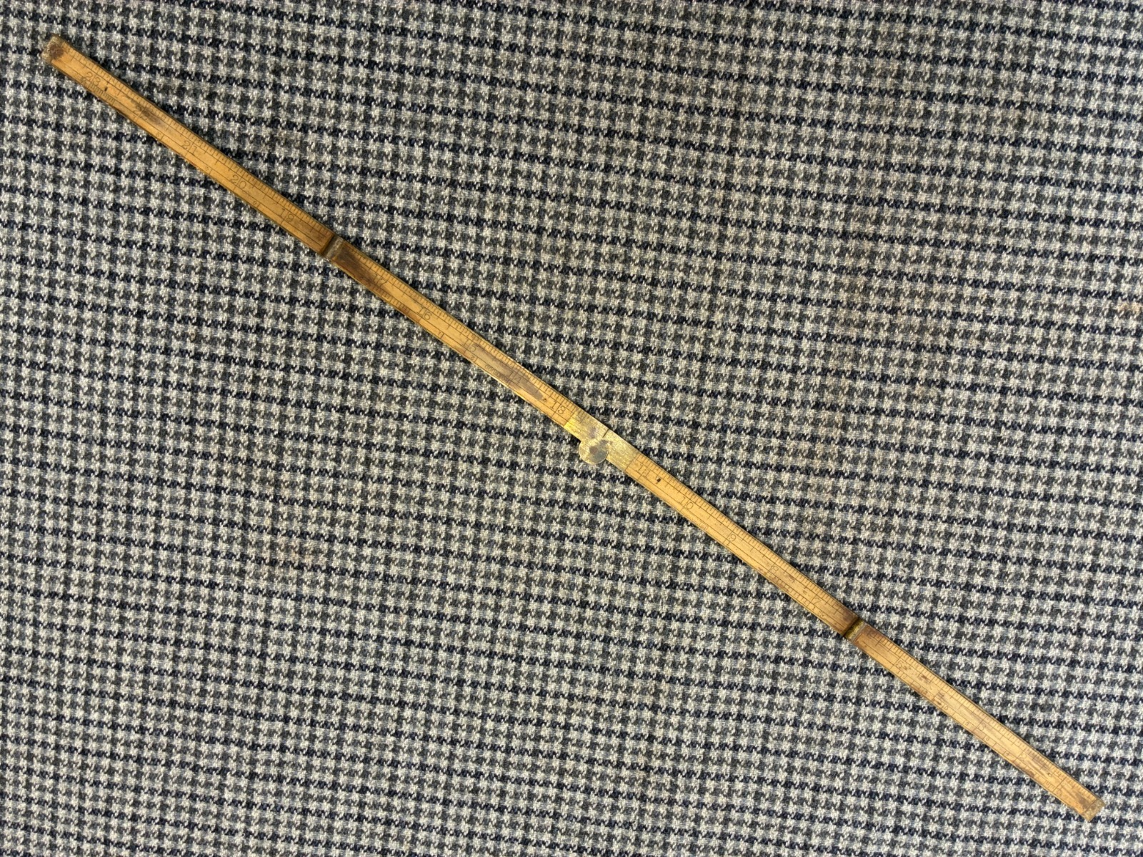 Vintage Stanley Sweet Heart No 62 Boxwood Brass 24 Inch Folding Carpenter Ruler