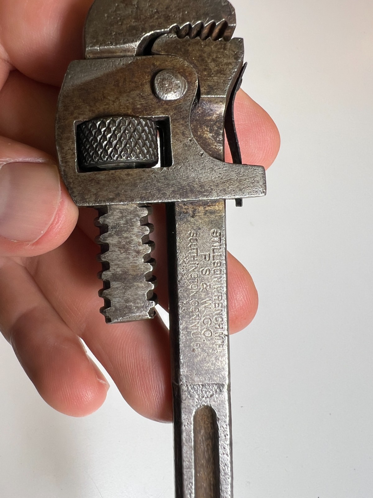 Antique PEXTO # 6 Stillson Pipe Wrench P S & W Co Southington Connecticut CT