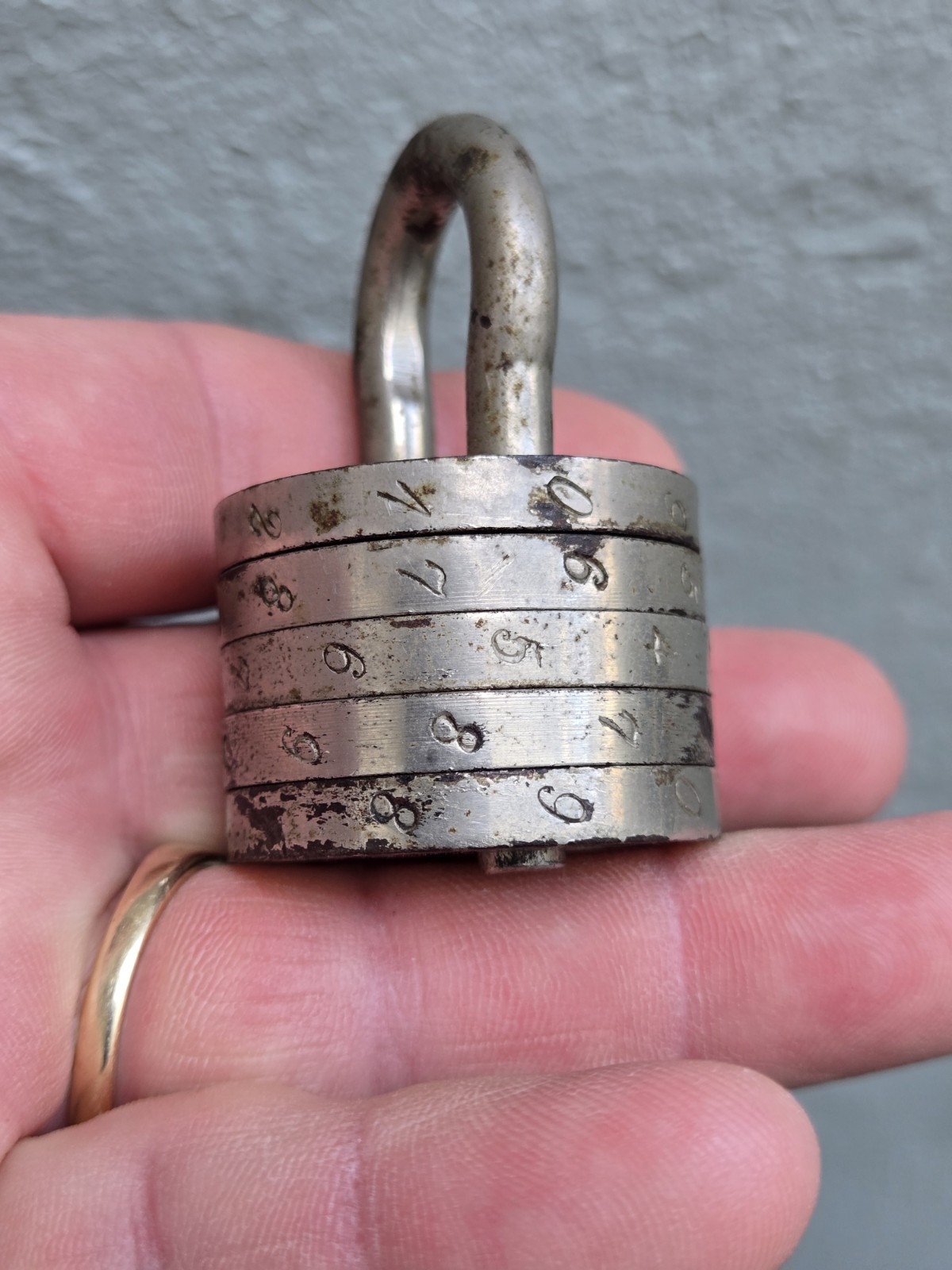 Rare Antique G&P Rotating Barrel Combo Lock Combination Padlock Unknown Combo