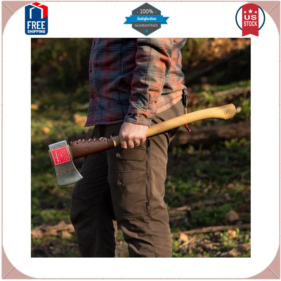 Swiss Tech 28 Inch Forged Steel Felling Axe with American Walnut Handle