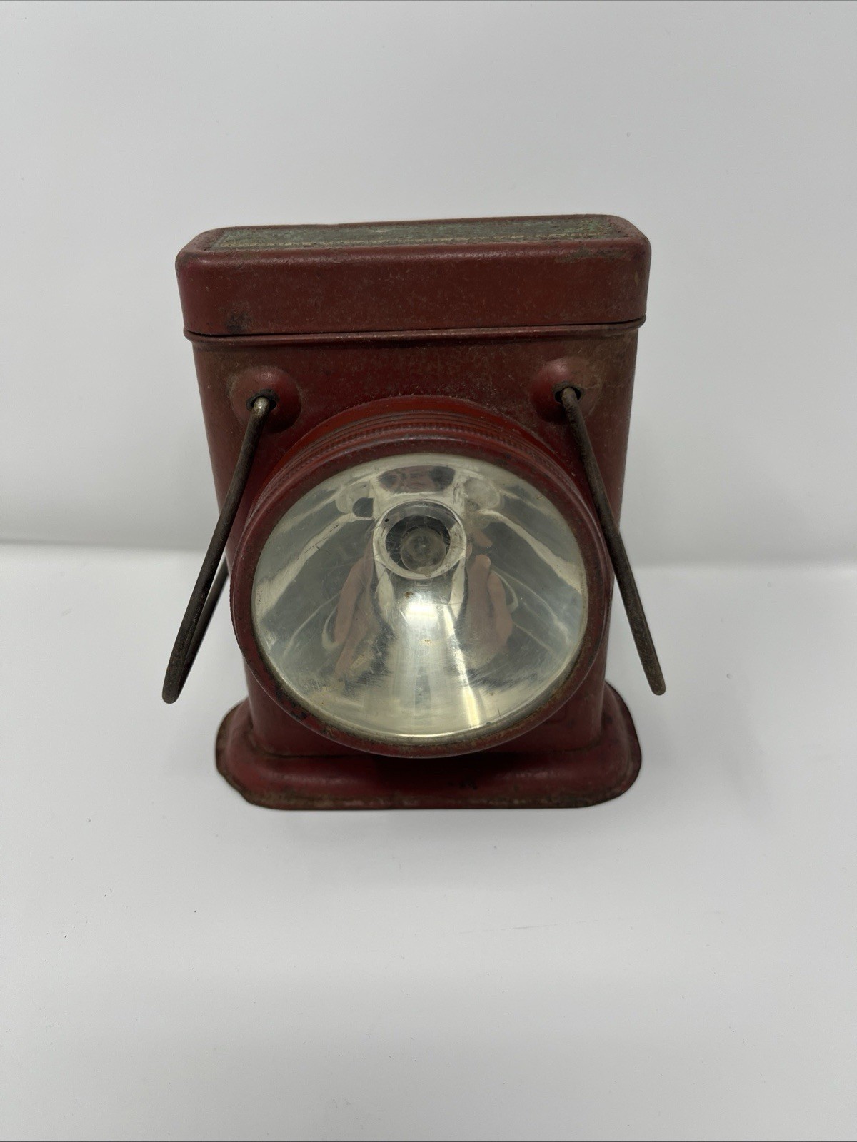 Vintage Lightmaster “Pocket Lantern” Red Flashlight Lamp Train