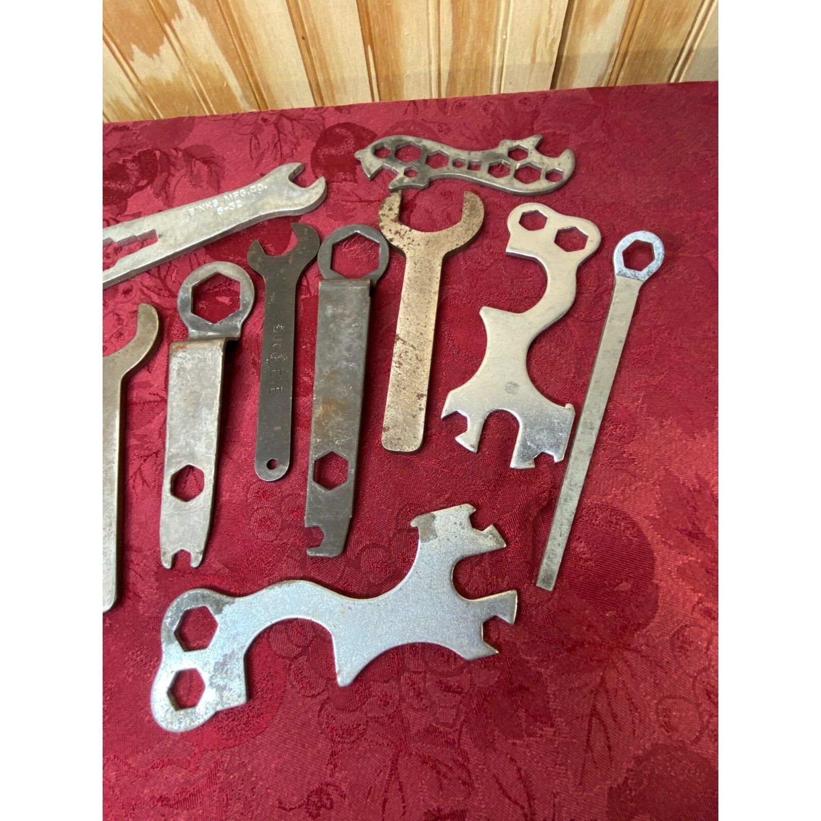 Vtg Misc. Lot of 10 Bike Multi Wrench Tools Binks Buckeye Unbranded Various Size