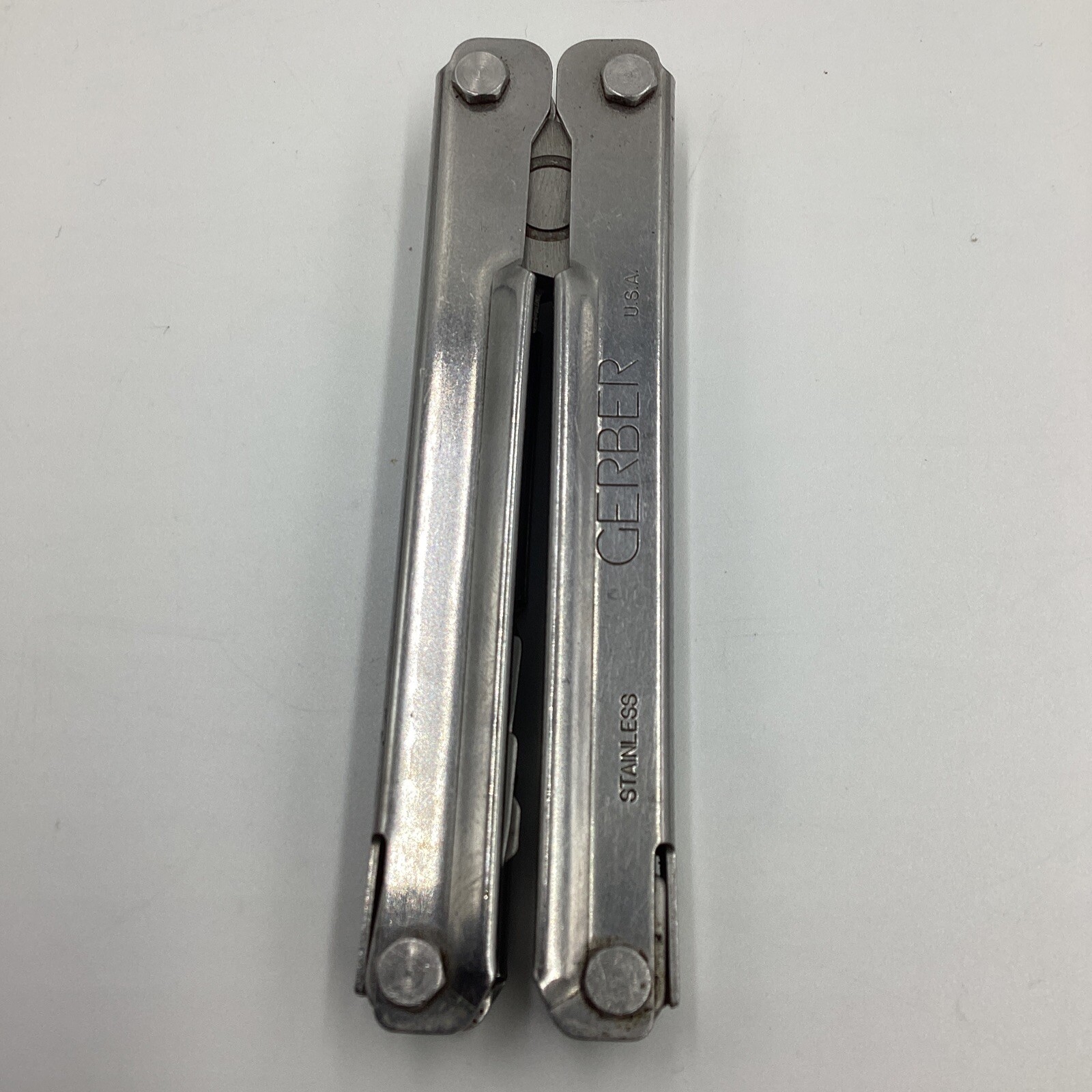 Vintage Gerber Stainless Steel Multi-Purpose Switch Blade Tool + Leather Holder