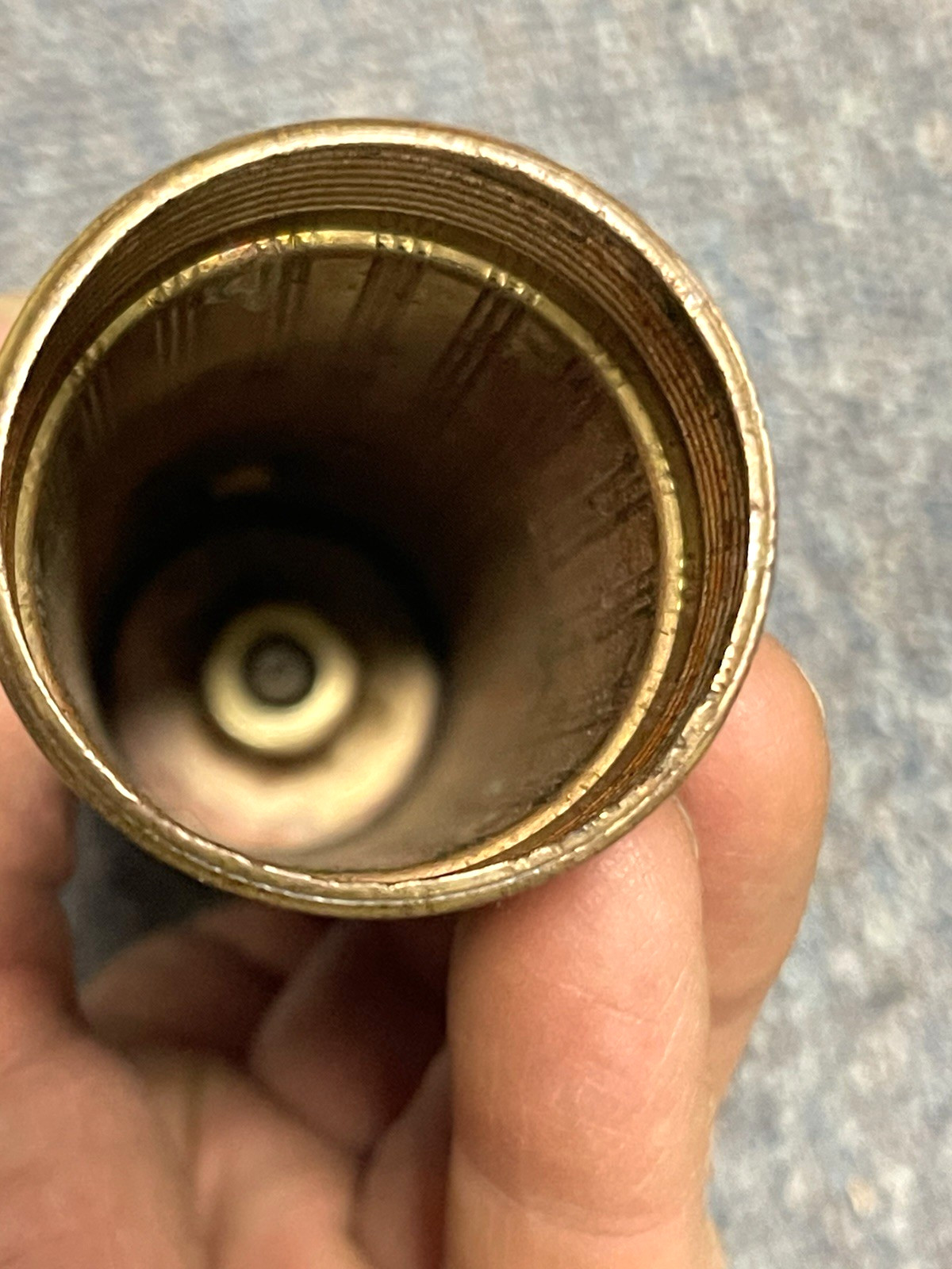 VINTAGE BRASS EVEREADY FLASHLIGHT WALLEYE LENS CASE NO 2671 7 1/2 INCHES LONG