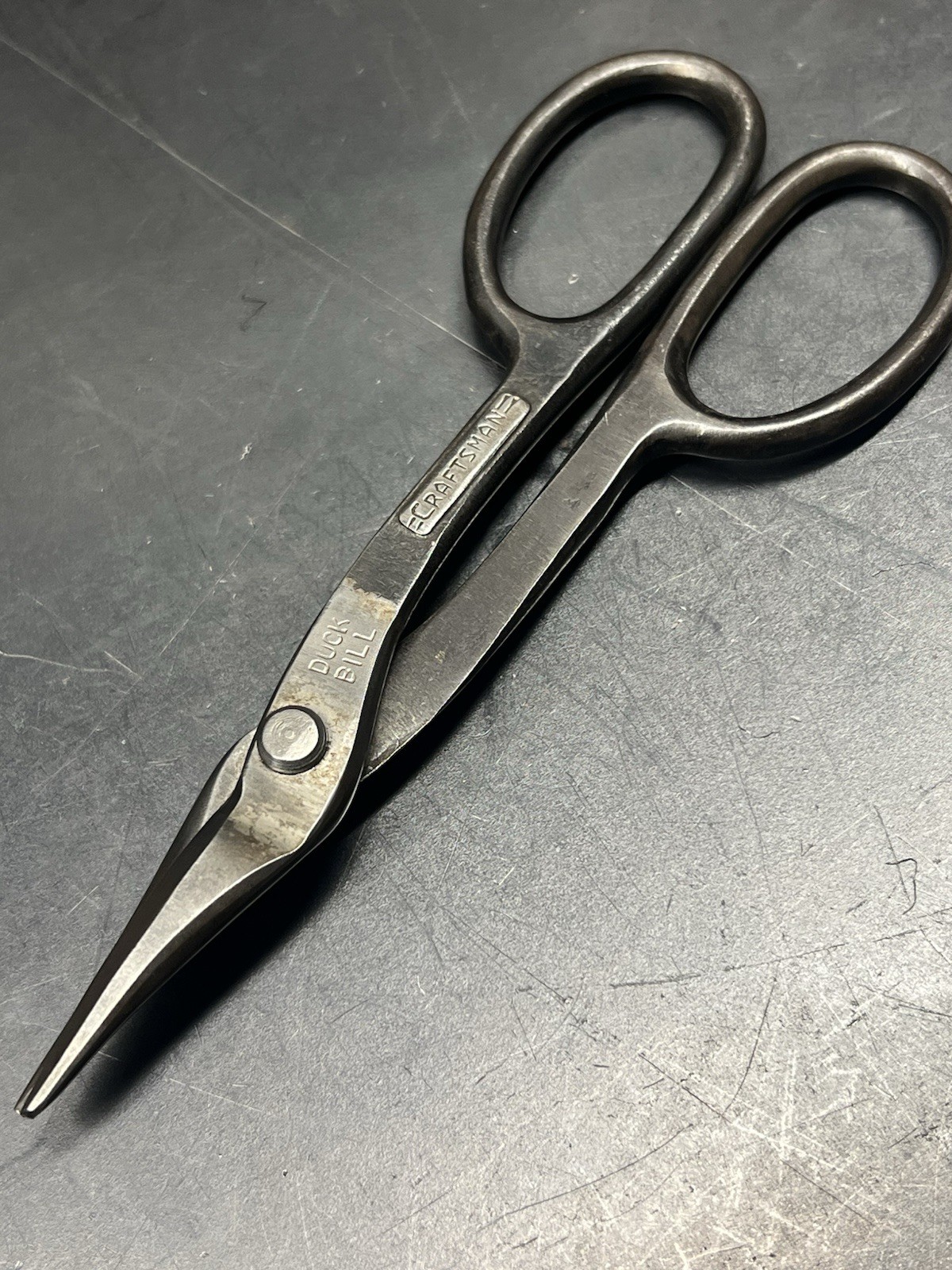 Vintage Craftsman 4546 Duck Bill Tin Snips, 1-3/4” Blades, 7” Overall Length