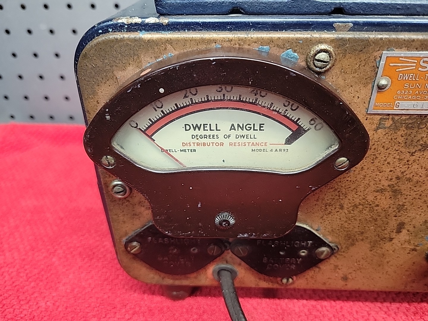 VINTAGE 1950’s SUN DWELL -TACH TESTER 6/12 VOLT Model G615 USA 🇺🇸