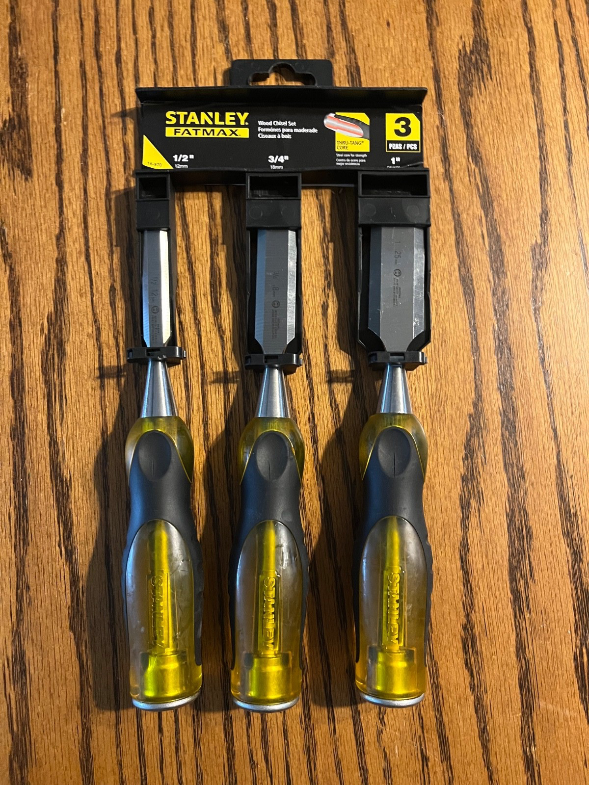 STANLEY Thru-Tang Series 16-970 Chisel Set, 3-Piece
