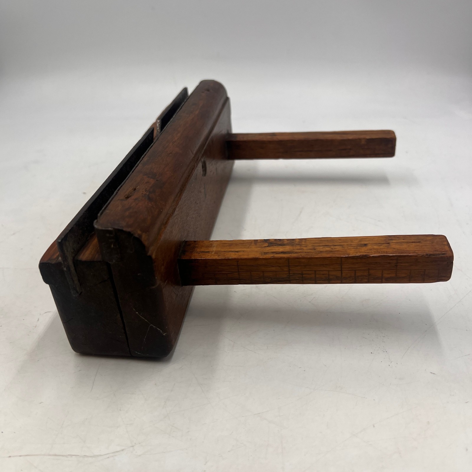 Antique 19th Century Wooden Wood Slide Plow Plane Tool