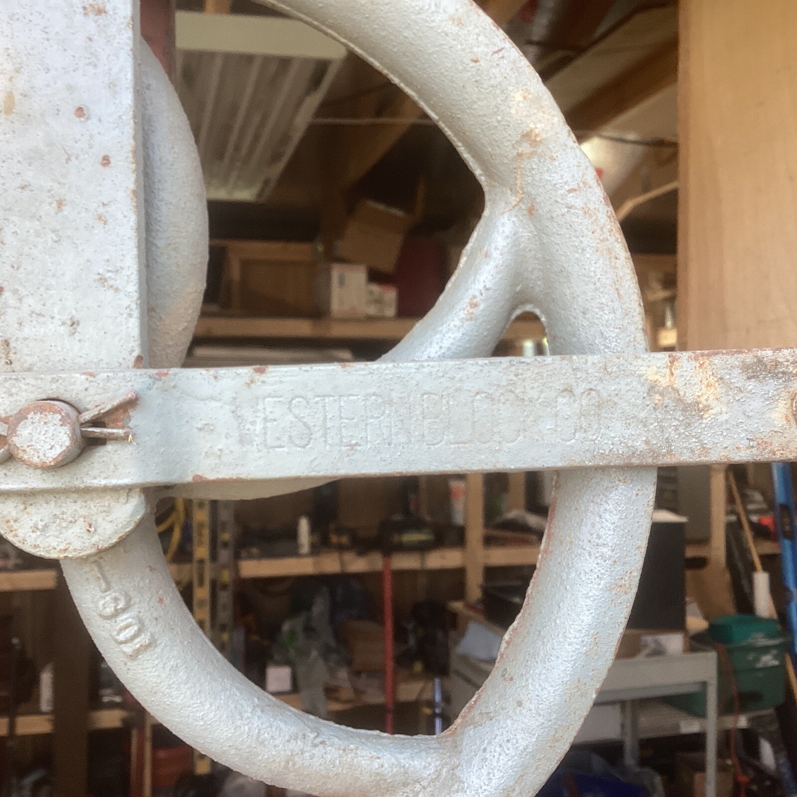 Vintage Eastern Tackle Scaffolding Mason Wheel T-350, 12″