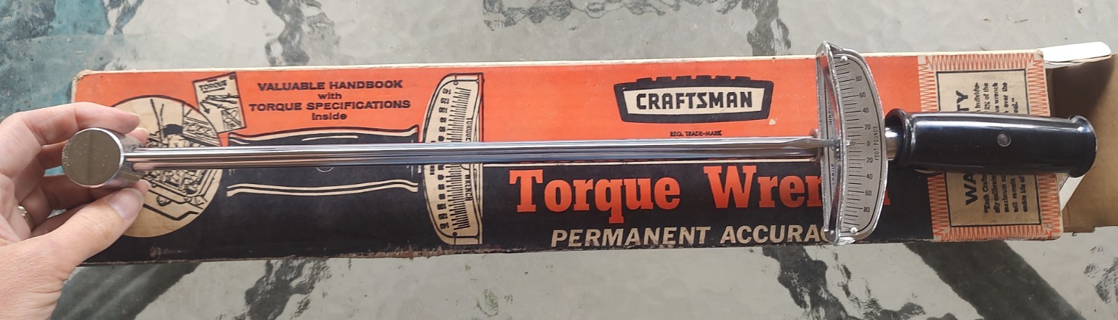 Vintage Craftsman Beam Torque Wrench 4448 100 ft lbs 1/2″ Drive Made In USA