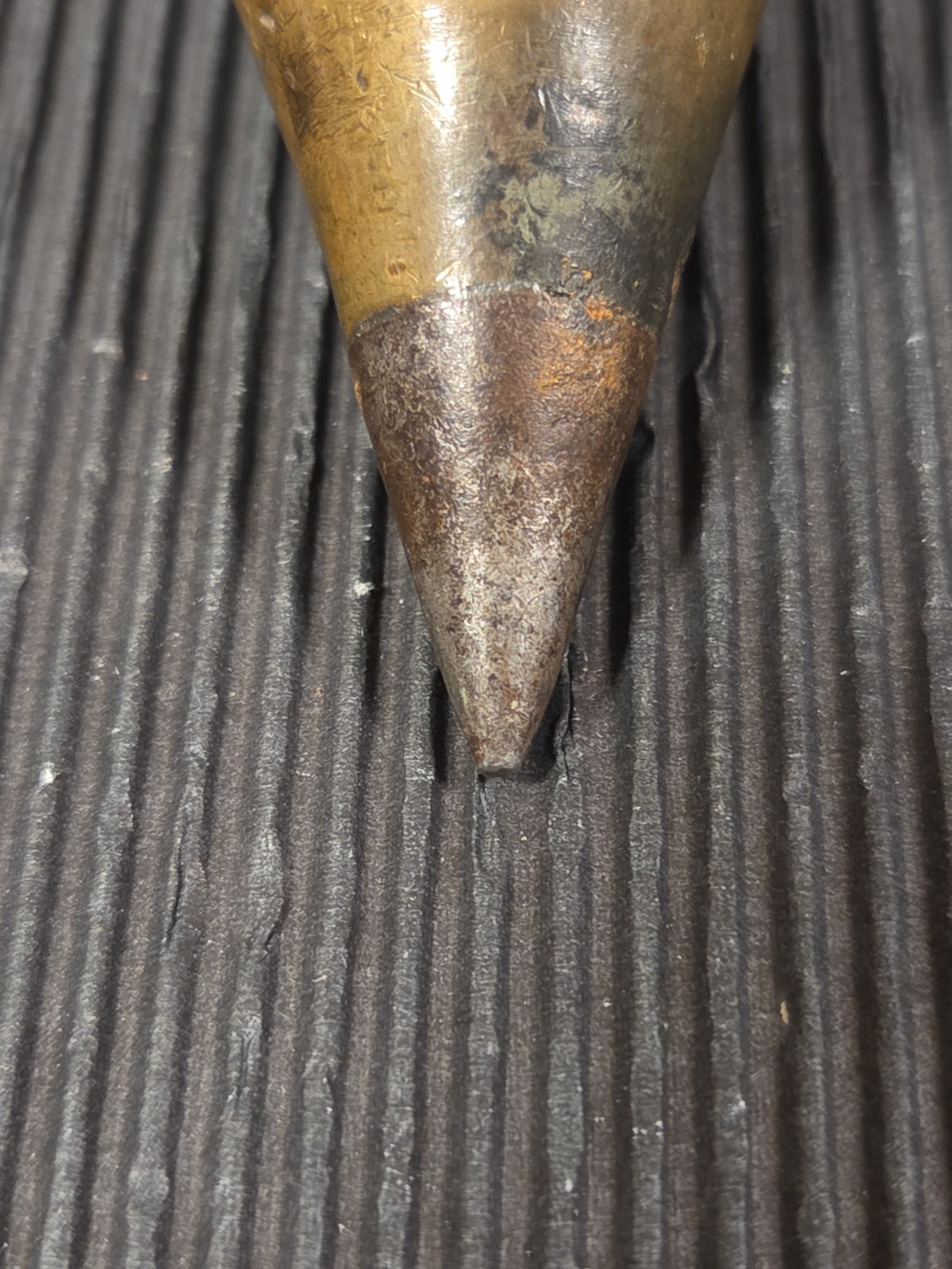 Antique Brass Plumb Bob Turnip Figural Plumb Bob Steel Tip 11 Ounces