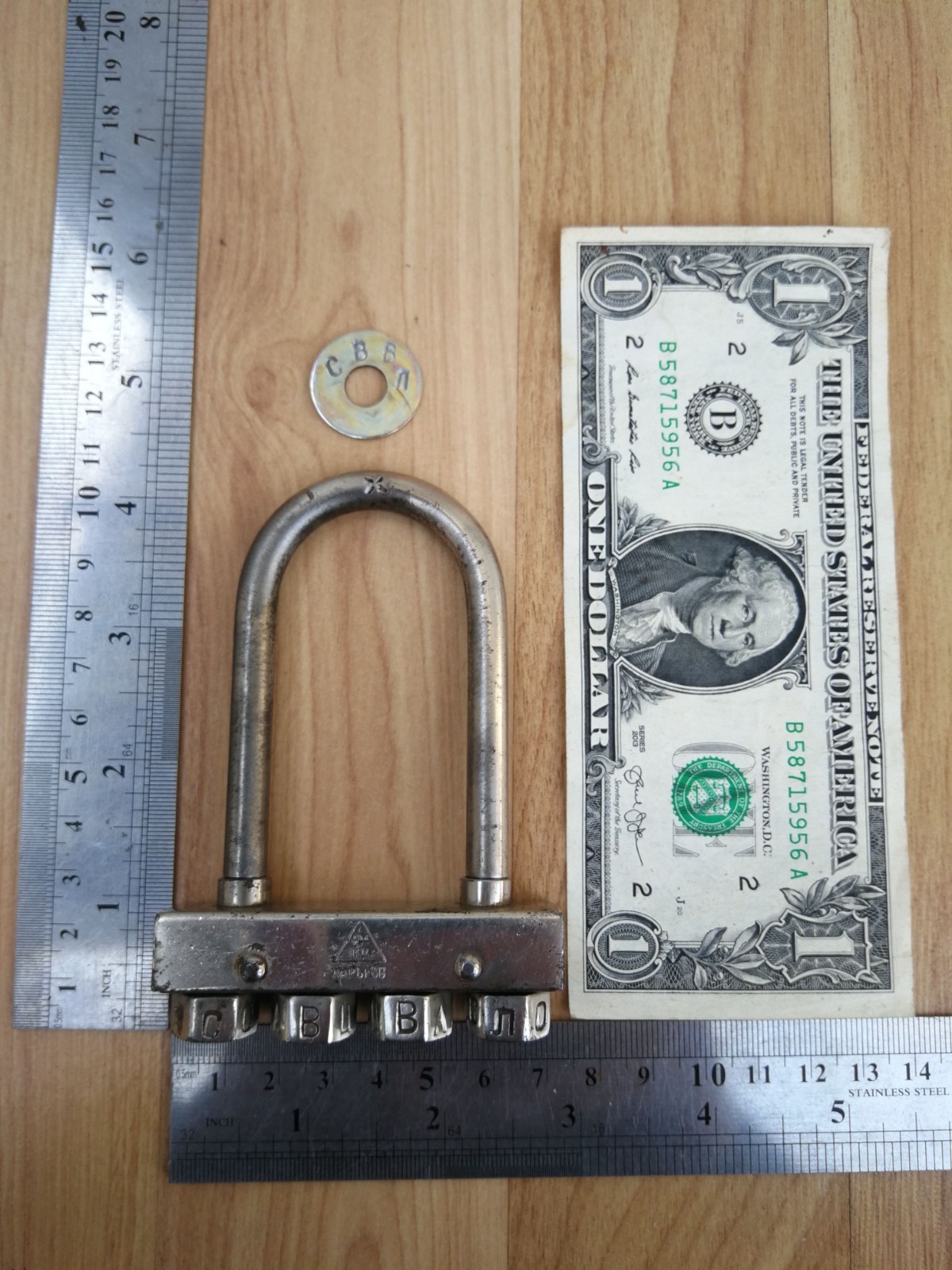 #5 vintage rare Antique padlock USSR with 4 Code Combination Video