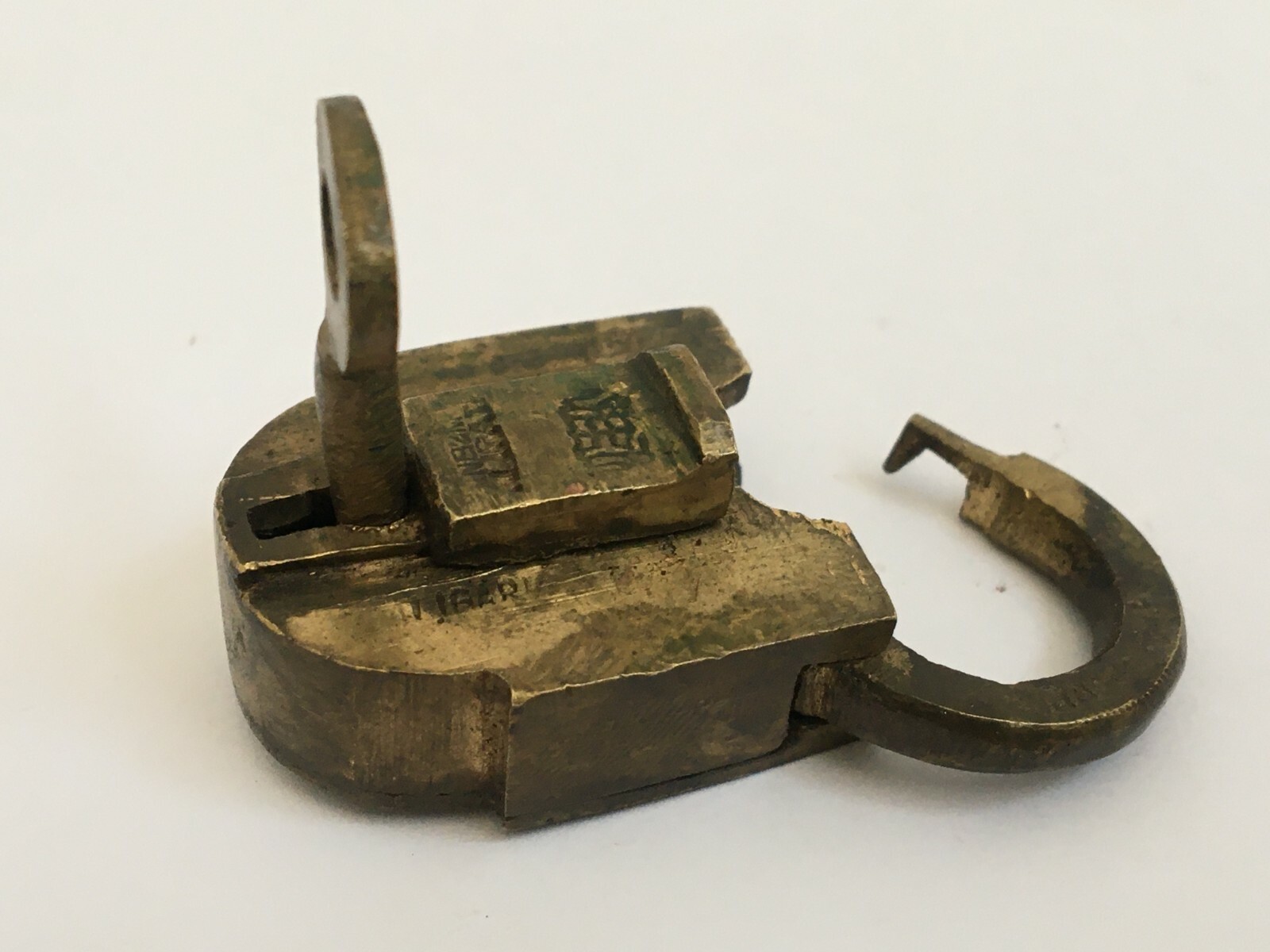 Lock Vintage Brass Padlock With Key Rich Patina Collectible Decorative