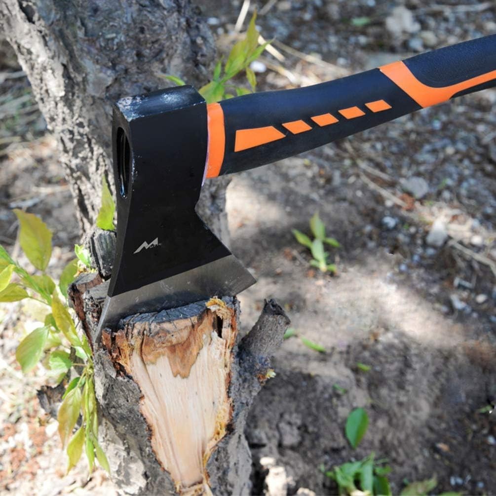 Chopping Axe Carbon Steel 15-Inch Outdoor Hatchet for Wood Splitting Camping