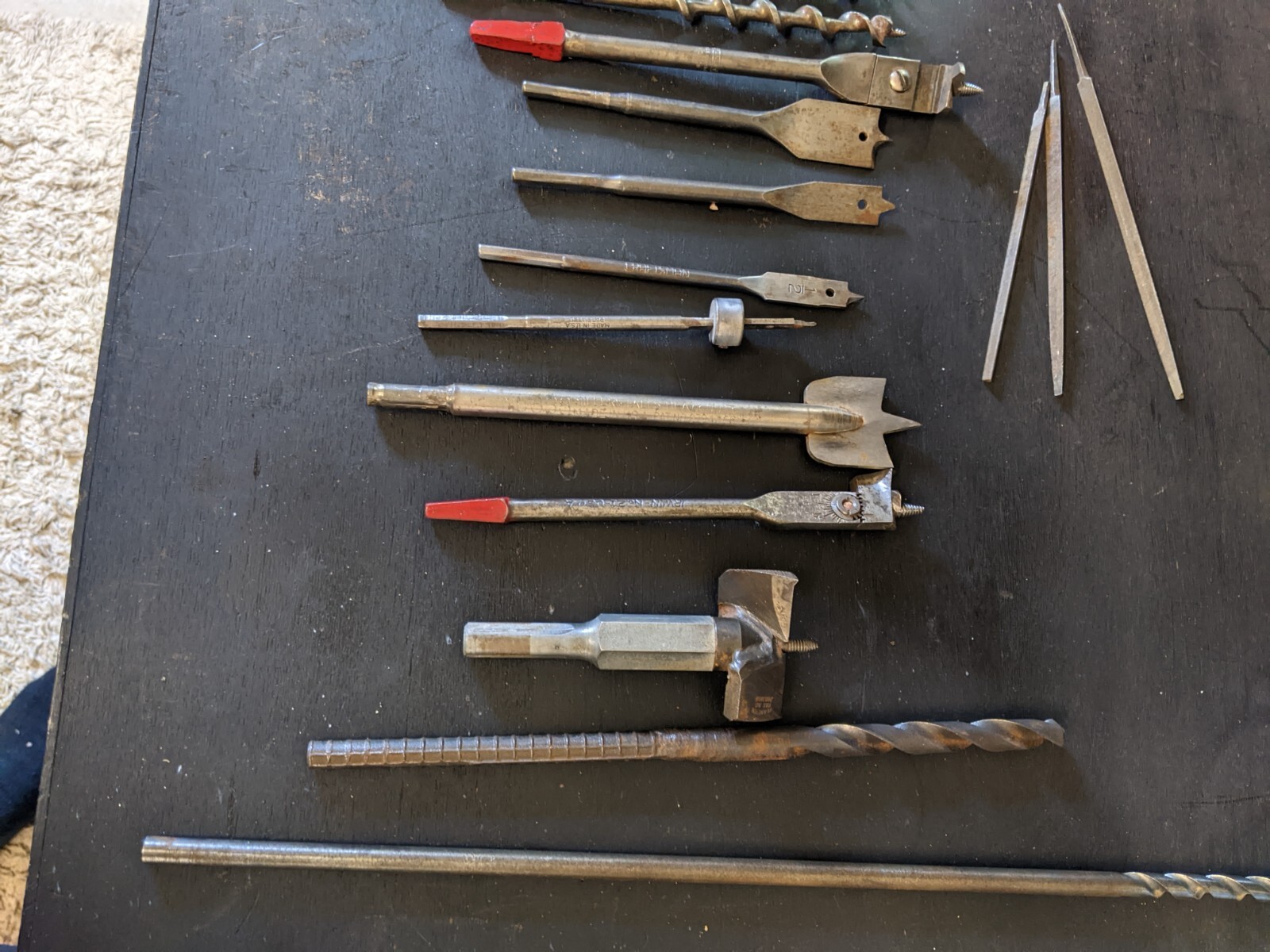 Vtg 23 Piece Set Extension Lip Auger Drill Bits.