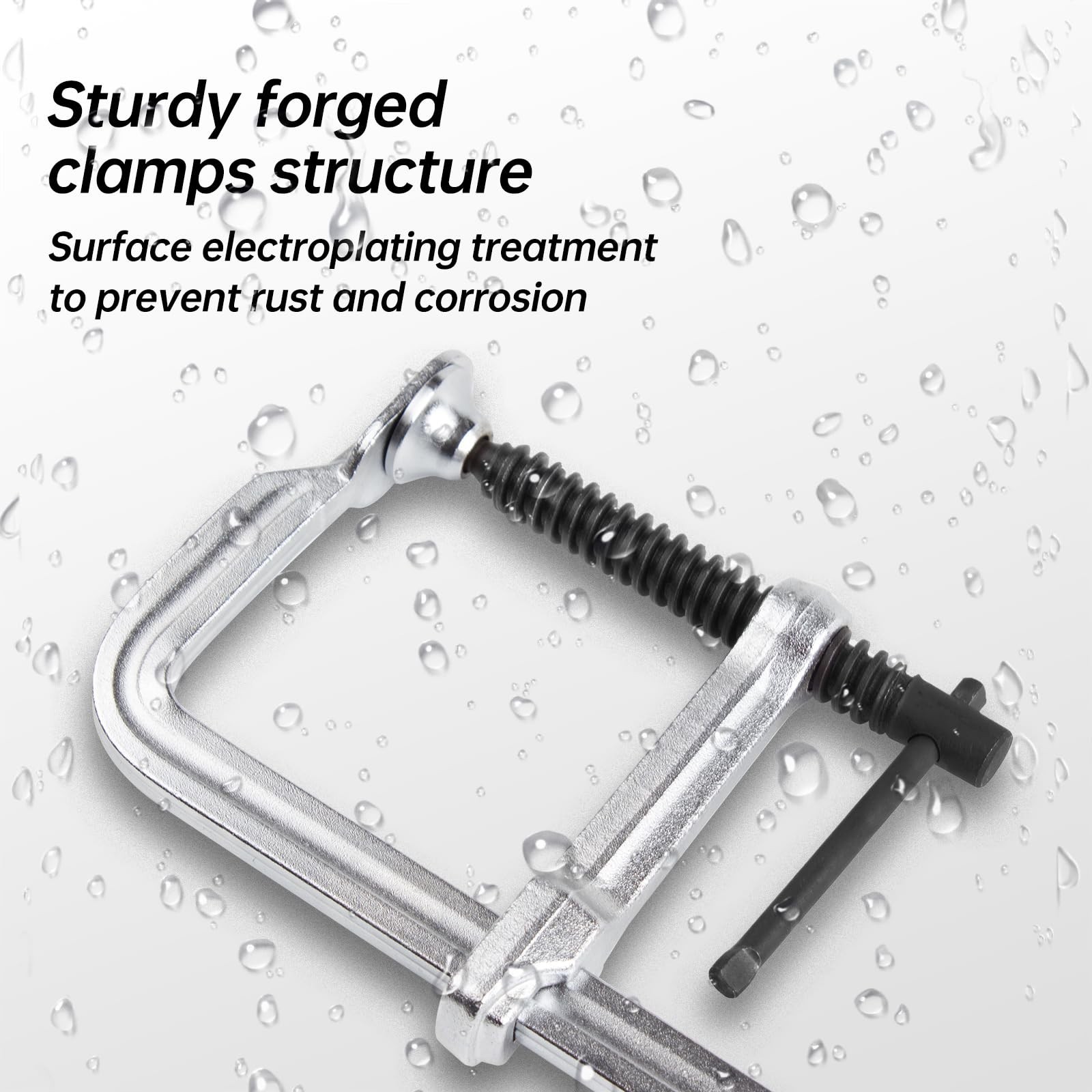 4-Pack 12 Inch Welding Bar Clamps | Drop Forged Steel Bar Clamps Throat Depth…
