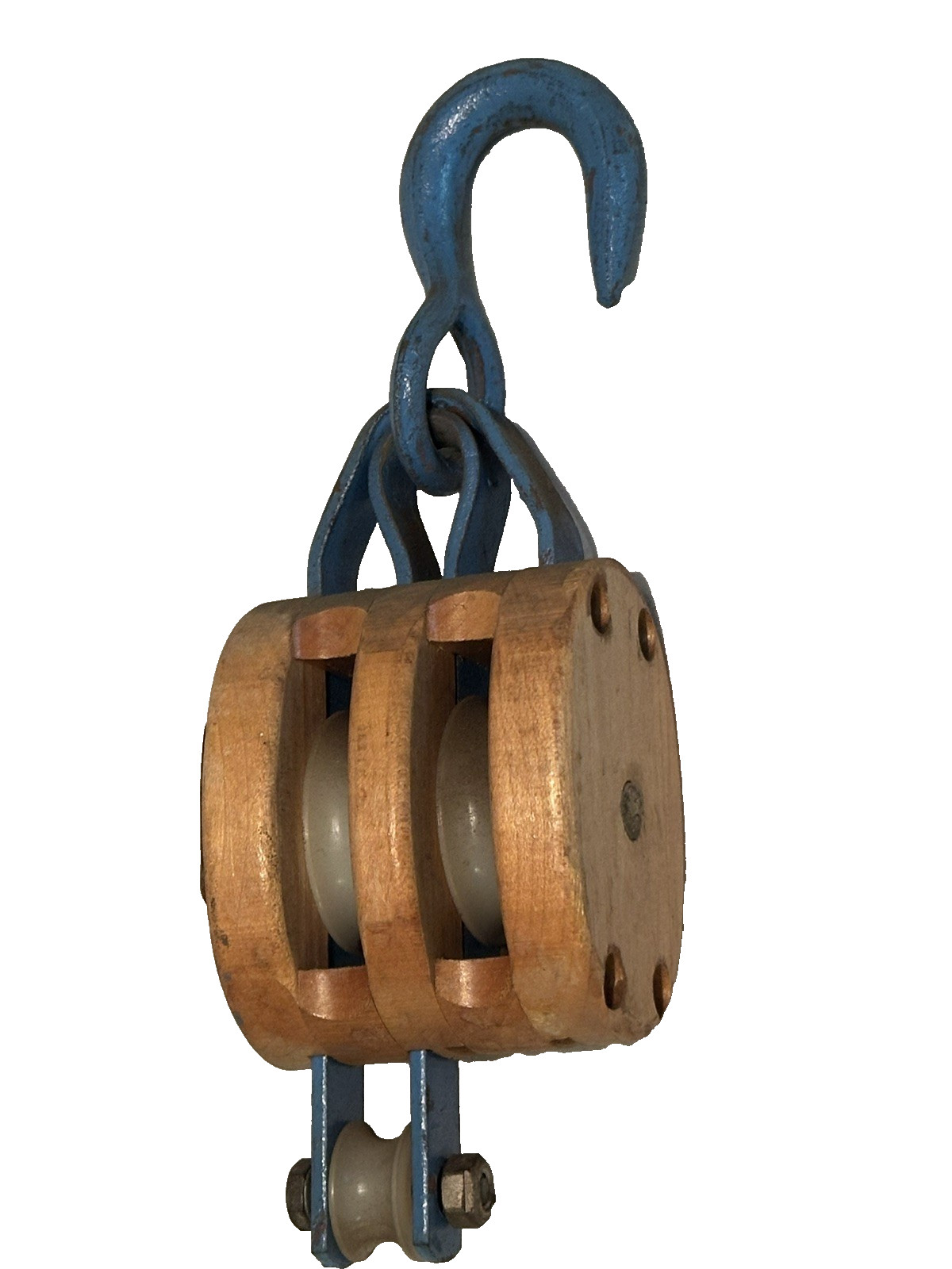 McGraw Folsom Brewer-Titchener wood, iron, 3″ double pulley