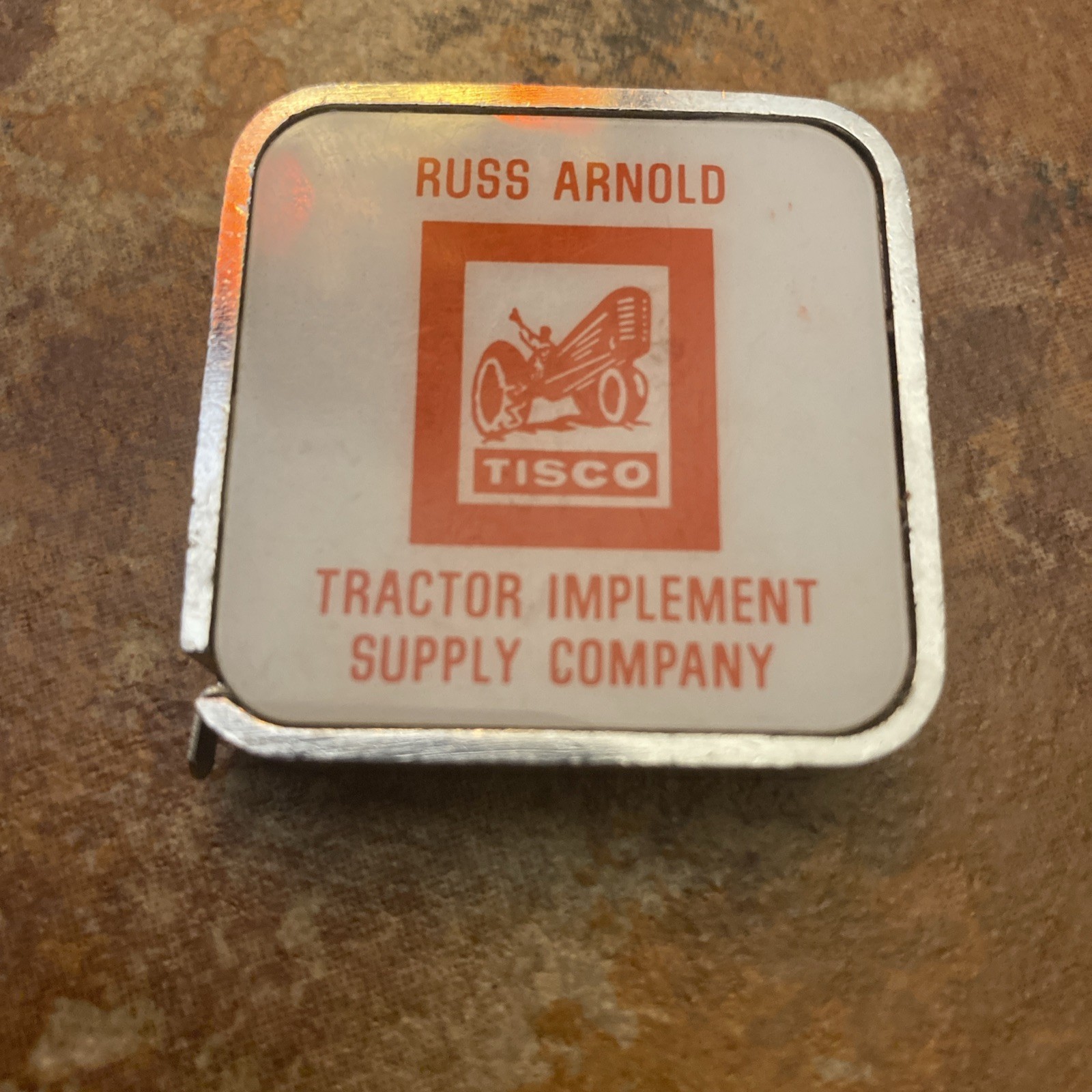 Vintage TISCO Tractor Implement Supply Company Barlow Tape Measure Russ Arnold