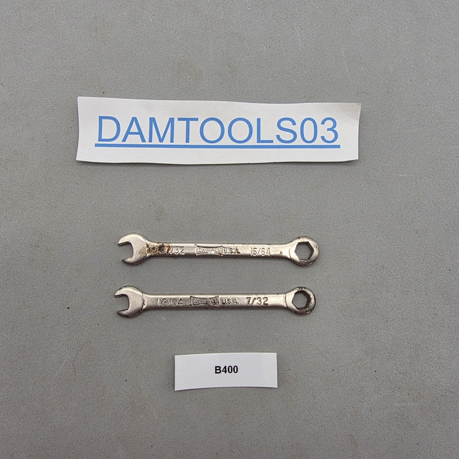 Lot Of 2 | Mini Combination Wrenches | Oxwall Tools | 13/64×7/32 7/32×15/64 USA