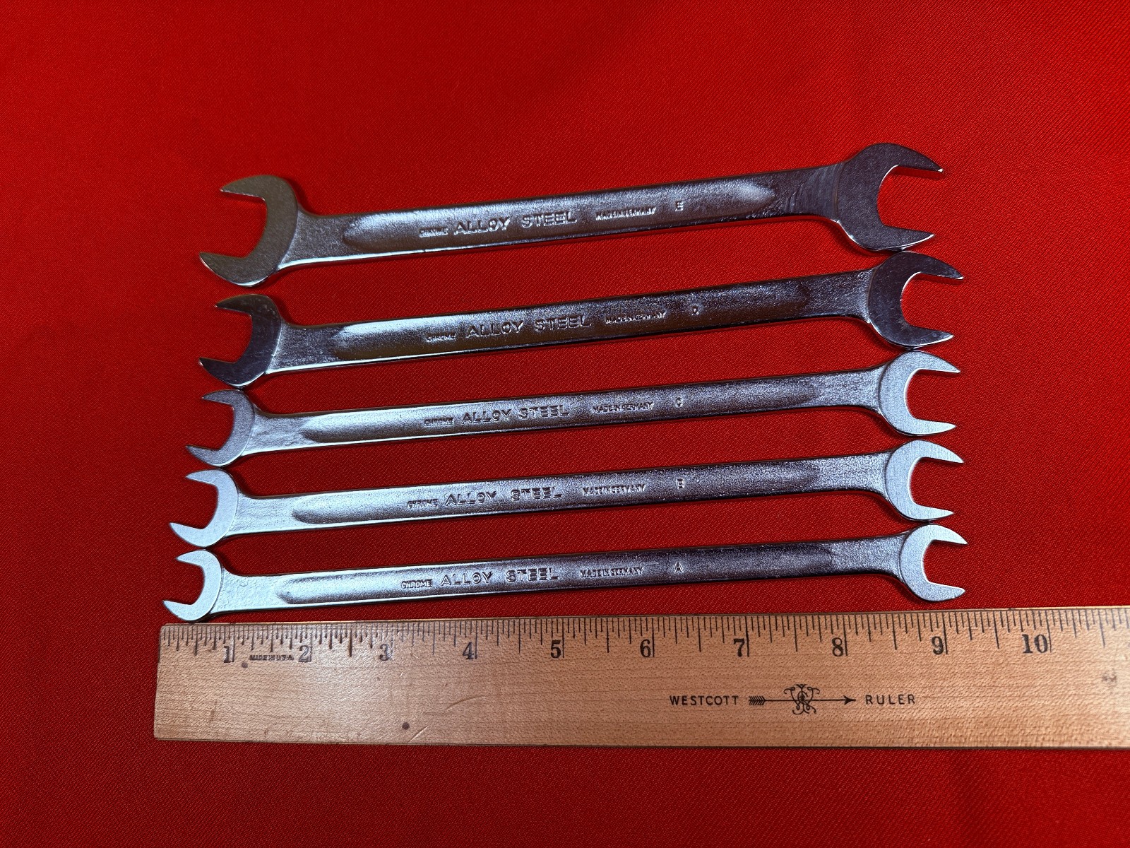 NOS Vintage Stahlwille Metric Tappet Wrench Set 11 Ventil series – 5 pc 11- 22mm