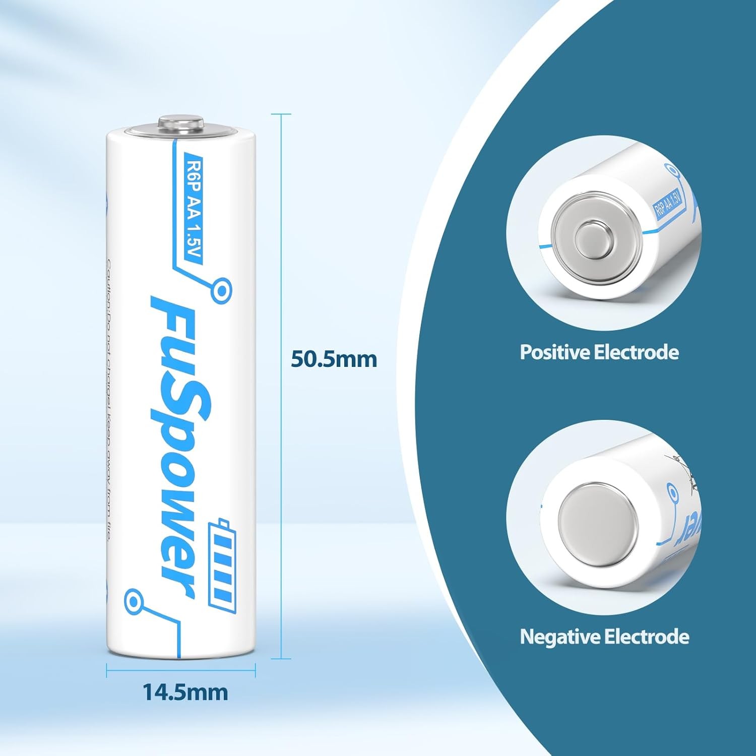 AA Batteries Double A Battery 1.5V AA R6P Heavy Duty Batteries 100 Pack