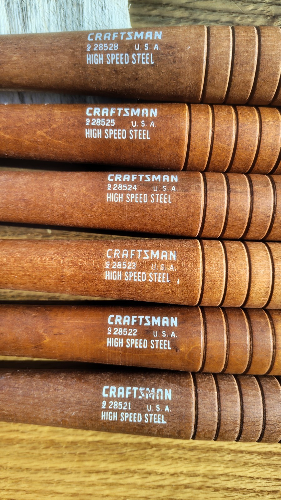 Vintage Set Of 10 Craftsman Wood Turning lathe Chisels High Speed Steel