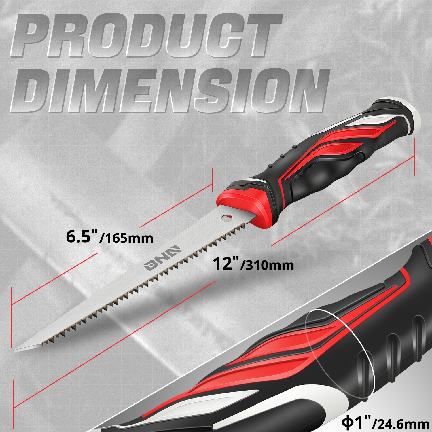 6″ Bi-Ground Teeth Jab Saw Faster Cutting for Drywall Wallboard Plywood PVC