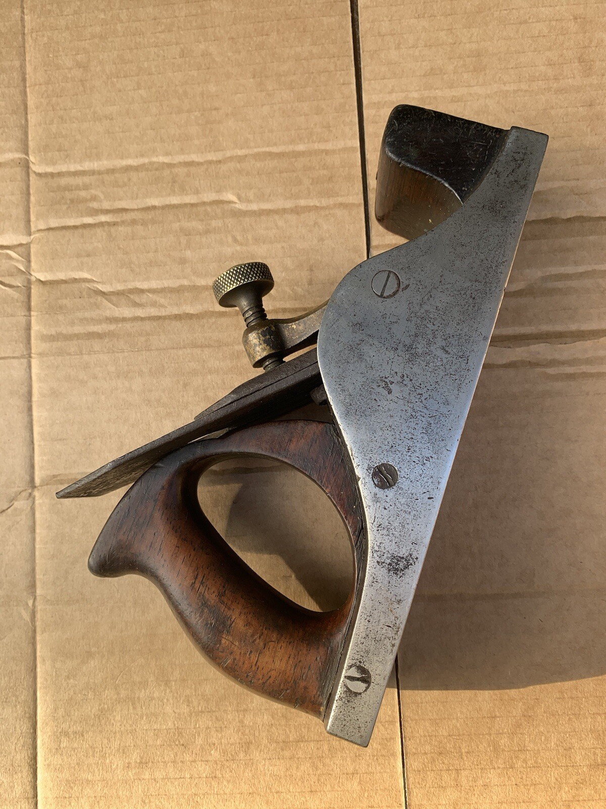 Antique H.Slater rosewood infill smoothing plane vintage tools