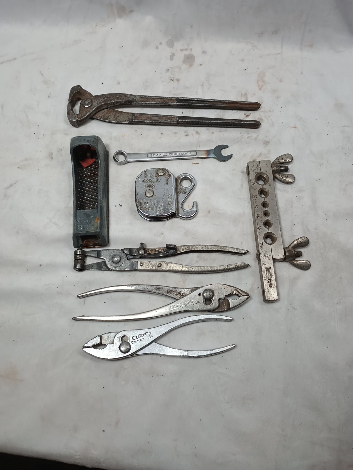 Lot of Vintage Tools For Mechanics And Carpenters Files Wrench Bits Misc Os447