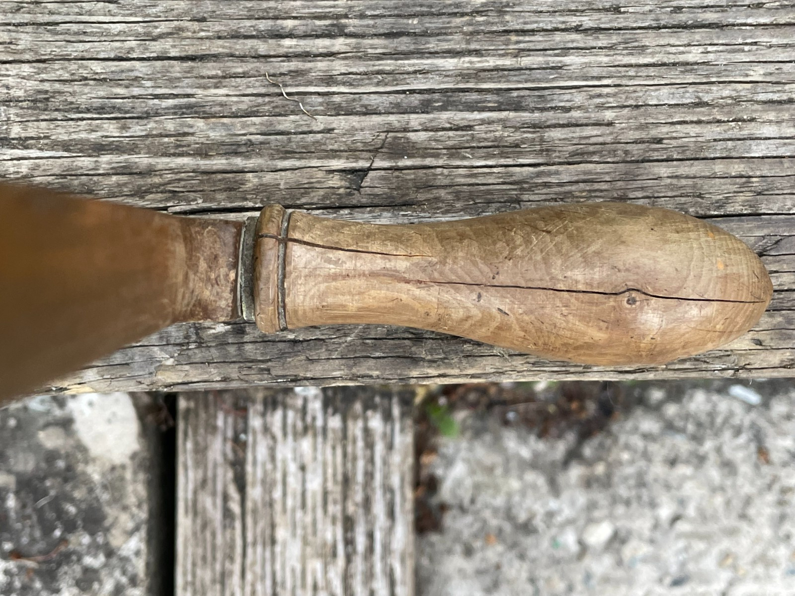 Vintage 16-1/4″ Wood & Brass Bow Saw Woodworking Old Tool
