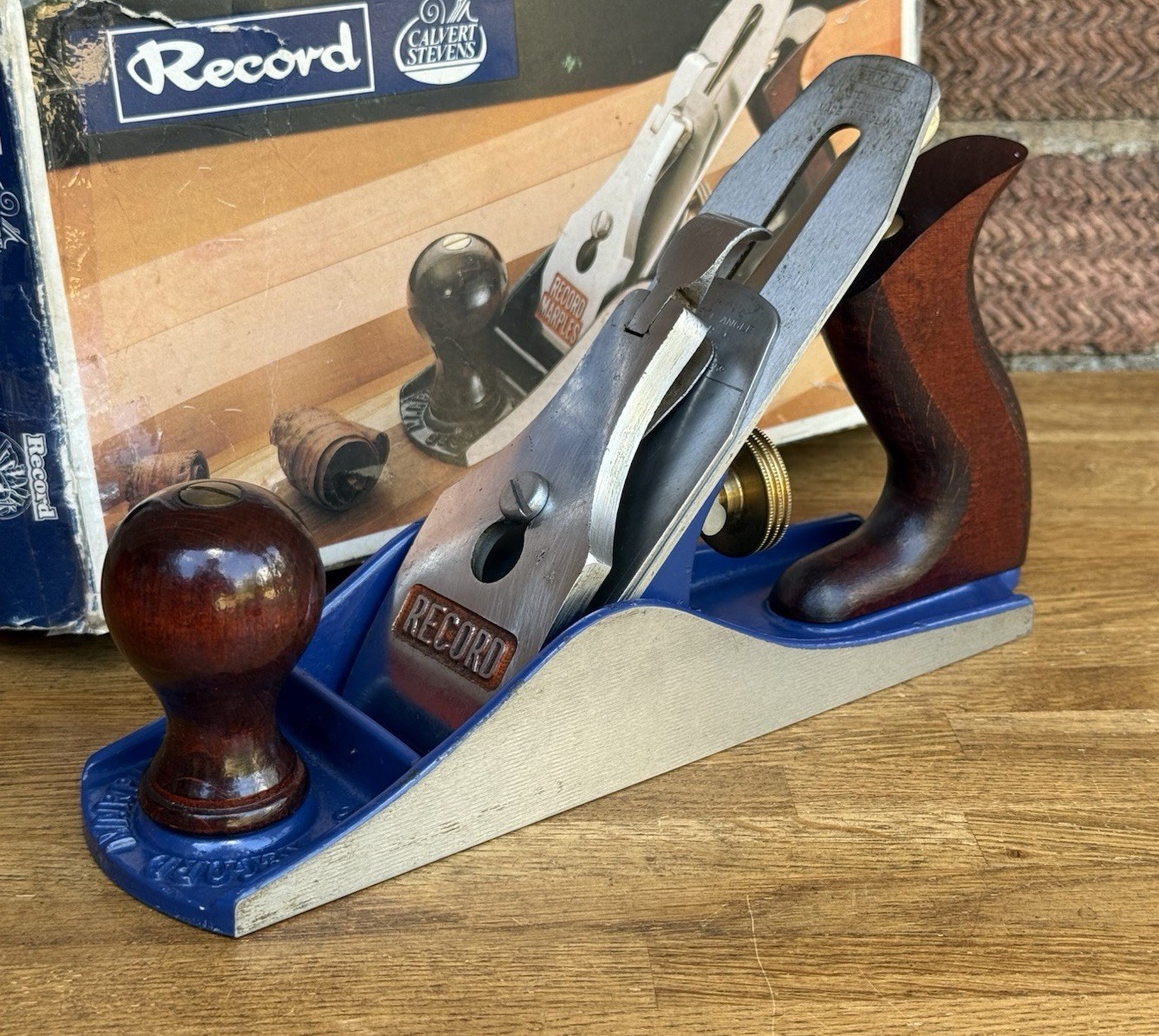 Vintage Boxed Mint Record Marples No 4 Wood Plane Jack Plane Woodworking Tool