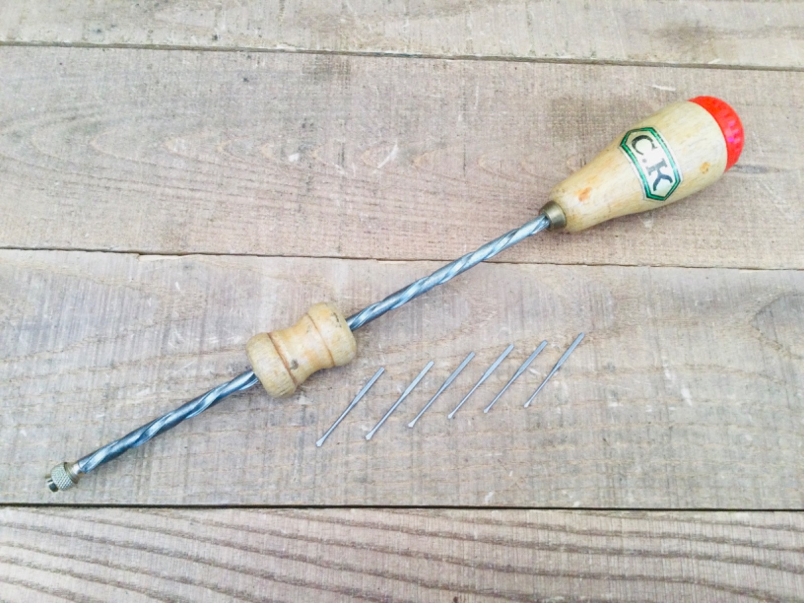 Vintage CK Archimedes Fretwork Drill & Six Graduated Drill Bits