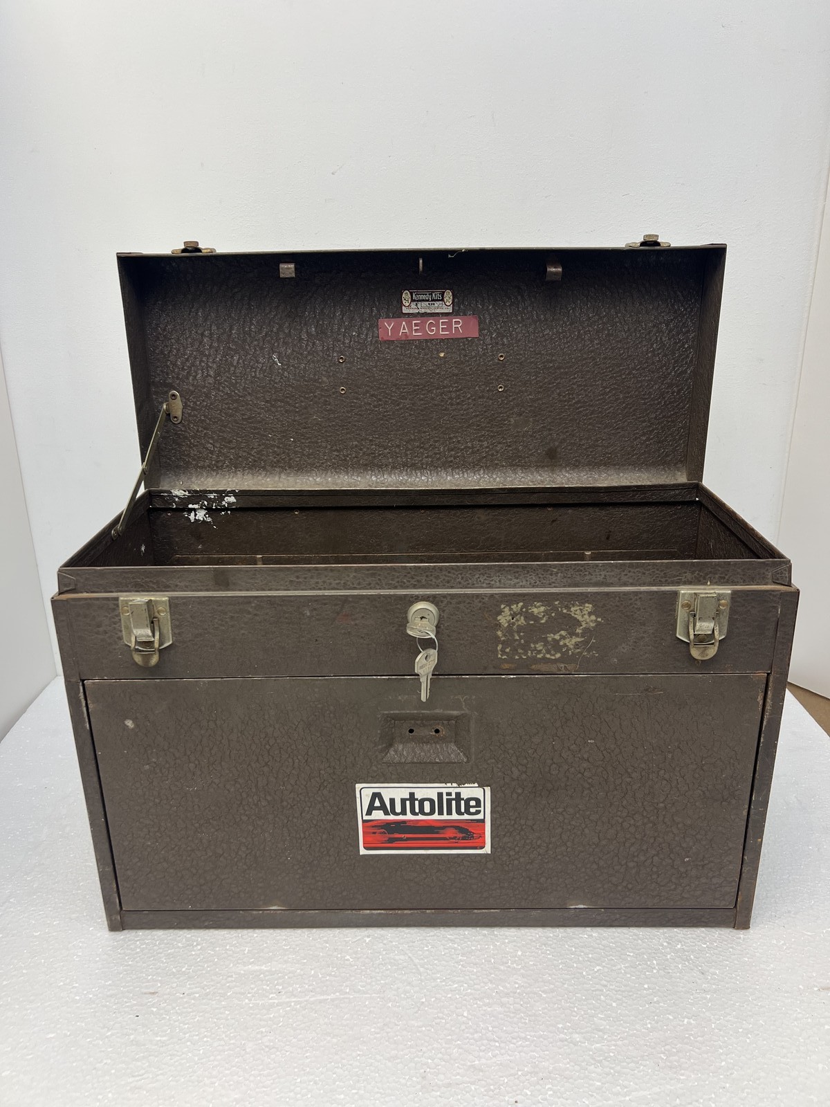 Vintage Kennedy Kits 520 Machinist Tool Box Chest 7 Drawer w Key brown metal